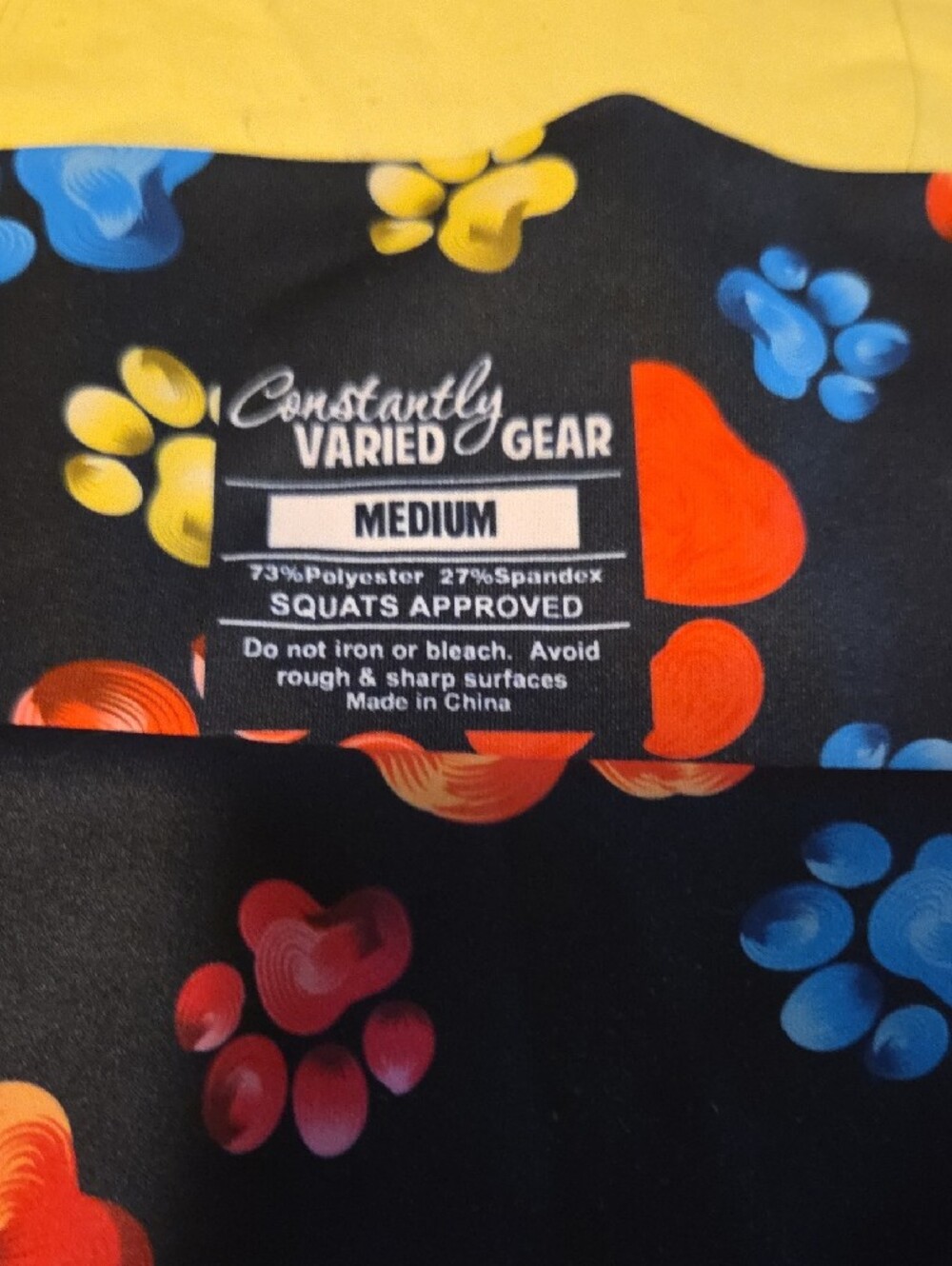 Constantly Varied Gear Black Paw Print Shorts Medium - Picture 2 of 3